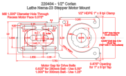 Lathe Stepper Motor Mount Dimensions