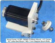 1/2" Corian Stepper Motor Mount