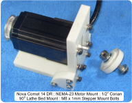 1/2" Corian Stepper Motor Mount