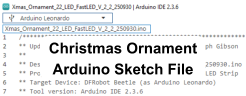 Christmas Ornament Arduino Sketch File
