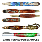 LATHE TURNED PEN EXAMPLES